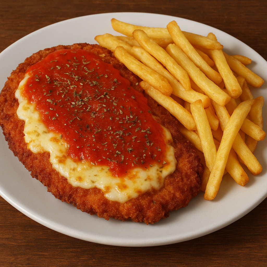 Milanesa Napolitana con Papas Fritas